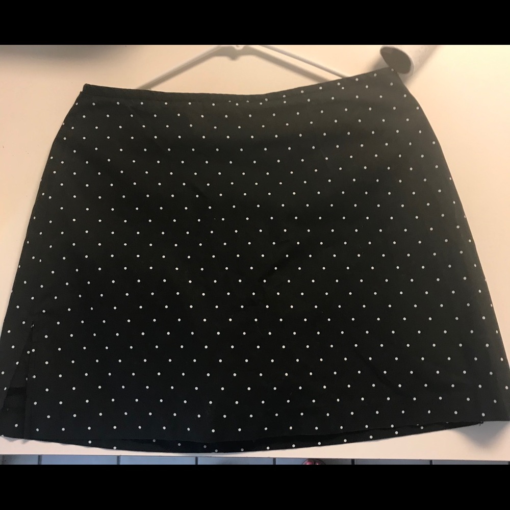David Paul Navy and white polka dot skort